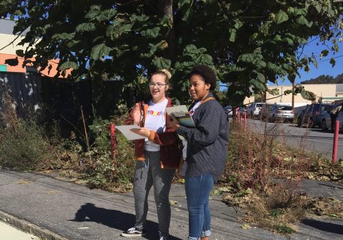 Students at Open Streets Asheville event